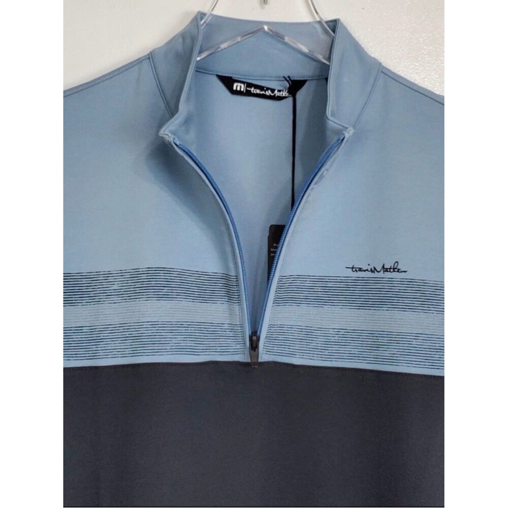 Travis Mathew golf 1/4 zip long sleeve pullover. Size XXL. Gray- Black Color - Picture 2 of 6